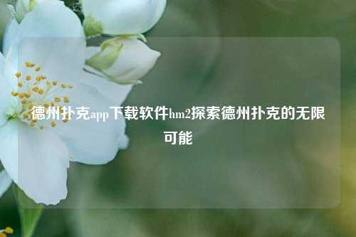 德州扑克app下载软件hm2探索德州扑克的无限可能