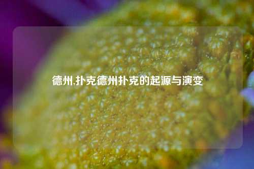 德州,扑克德州扑克的起源与演变