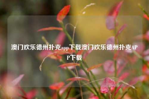 澳门欢乐德州扑克app下载澳门欢乐德州扑克APP下载