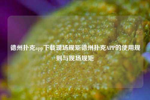 德州扑克app下载现场规矩德州扑克APP的使用规则与现场规矩