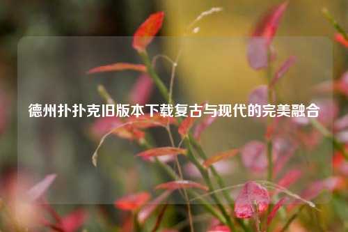 德州扑扑克旧版本下载复古与现代的完美融合