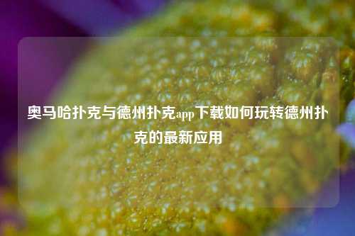 奥马哈扑克与德州扑克app下载如何玩转德州扑克的最新应用