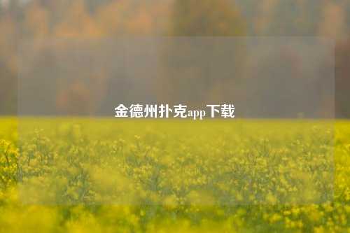 金德州扑克app下载